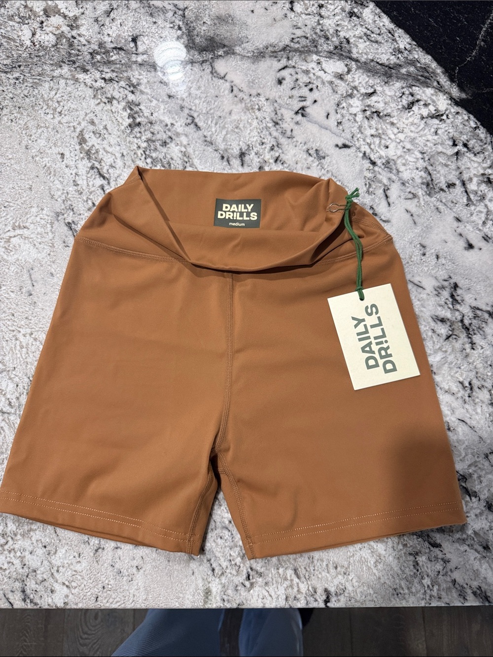 Daily Drills Women's High-Waist Tan Bike Shorts